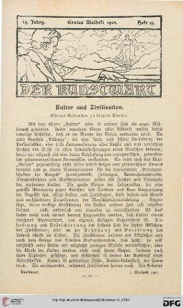 Heft 15 (1. Maiheft)