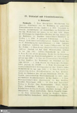 IV. Bibliothek und Lehrmittelsammlung