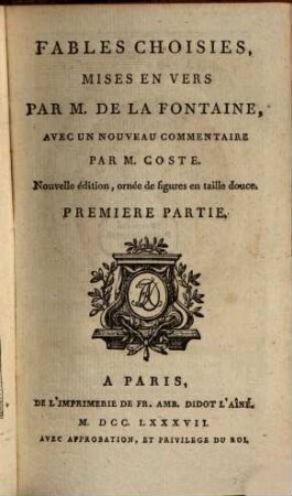 Fables choisies, 1