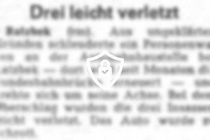 Drei leicht verletzt