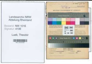 Entnazifizierung Theodor Lueb , geb. 12.06.1902 (Landwirt)