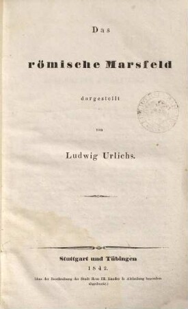 Das römische Marsfeld