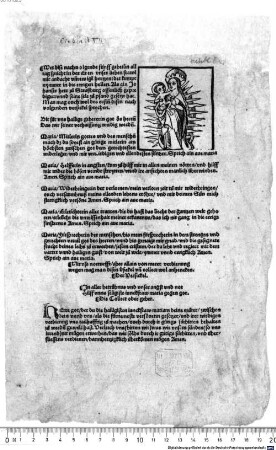Wer dise nachuolgende funff gebetlin all tag spricht in der Eren vnser lieben frawen ... "Maria, Mitlerin gottes vnd des menschen ..." : mit Versikel und Kollekte
