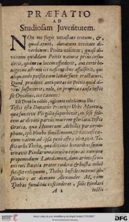 Praefatio ad Studiosam Juventutem