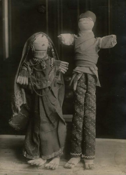 Two rag dolls