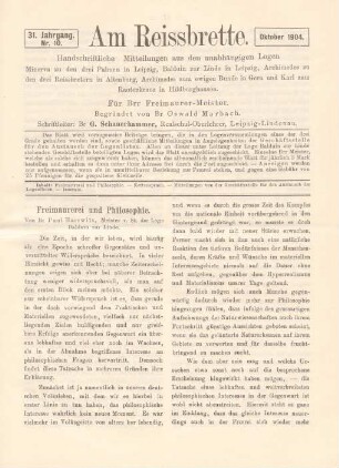 Nr. 10. Oktober 1904.