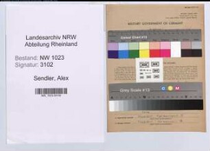 Entnazifizierung Alex Sendler , geb. 26.06.1911 (Verw.-Angestellter)