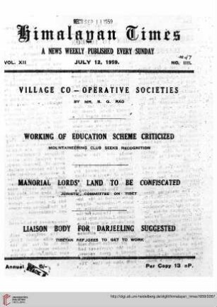 No. XLVII (12 July 1959)
