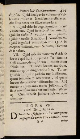 419-421, Praxis fructuose audiendi verbum Dei
