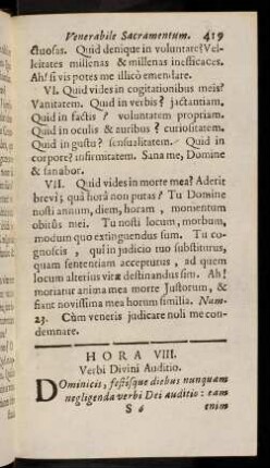 419-421, Praxis fructuose audiendi verbum Dei