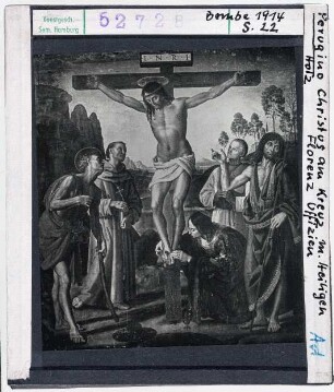 Pietro Perugino: Kreuzigung Christi mit Heiligen. Florenz, Uffizien
