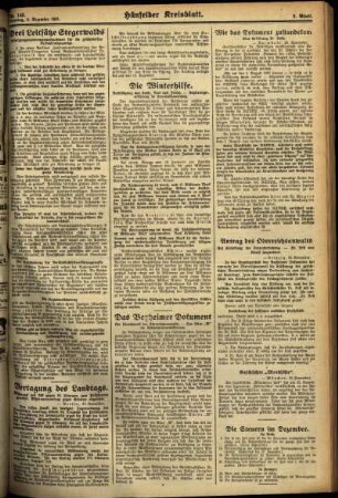 Zweite Ausgabe vom Dienstag, den 01. Dezember 1931.