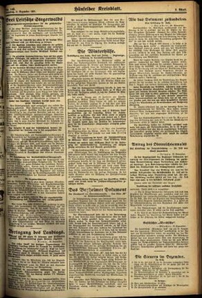 Zweite Ausgabe vom Dienstag, den 01. Dezember 1931.