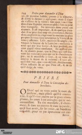Priere Pour demander à Dieu la Conversion des Incrédules.