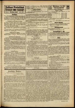 Zweite Ausgabe vom Samstag, den 14. September 1918.