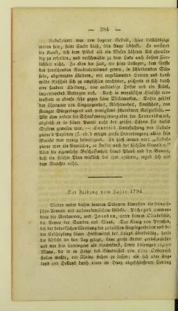 Der Feldzug vom Jahre 1794
