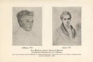 Aus Wilhelm Hensels Portrait-Büchern. Hoffmann 1821 ; Hensel 1829