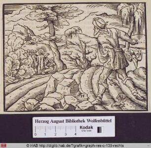 Christus erzählt seinen Jüngern das Gleichnis vom Sämann.