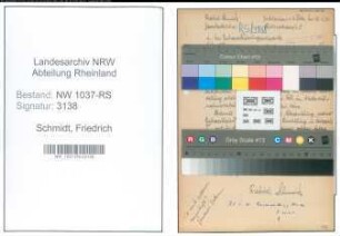 Entnazifizierung Friedrich Schmidt , geb. 01.02.1899 (Lehrer)