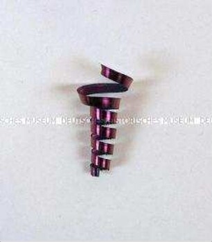 Christbaumschmuck: Eisenschrott (violettes Ornament)