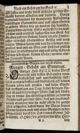 Unterschiedliche Morgen- und Abend-Gesänge.