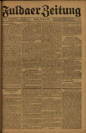 Ausgabe vom Montag, den 26. Juli 1920.