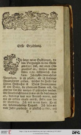 Erste Erzählung - Zehnte Erzählung