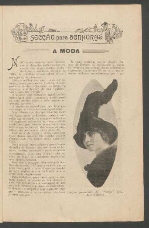 Secção para senhoras : A moda [Actualidades]