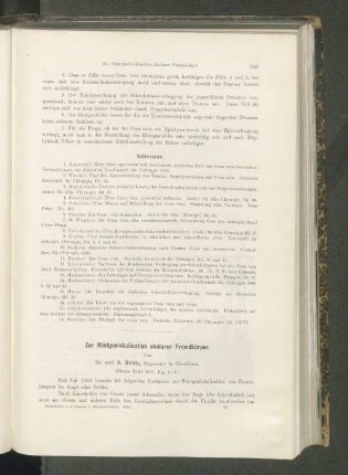 Zur Röntgenlokalisation okularer Fremdkörper.