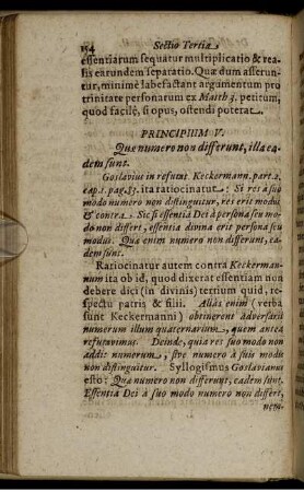 Principium V. Quae numero non differunt, illa eadem sunt.