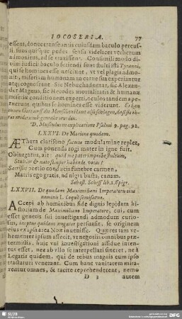 LXXVII. De quodam Maximiliani Imperatoris eius nominis l. Coquo semifatuo