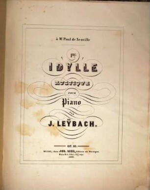 1re idylle rustique : pour piano ; op. 10