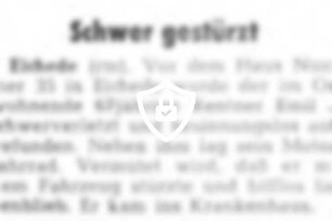 Schwer gestürzt