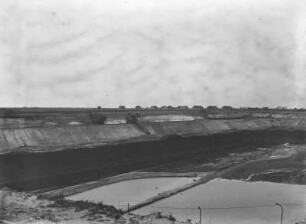 Tagebau Kraft II b. Deutzen, Abbaufront : Tagebau Kraft II bei Deutzen (Tagebau Vereinigtes Schleenhain). Abbaufront