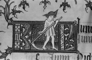 Missale des Simon Renoul — Ausschnitt: Monatsdarstellung Juni, Folio 3verso