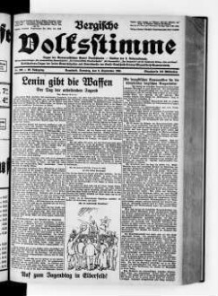 Bergische Volksstimme. 1917-1932