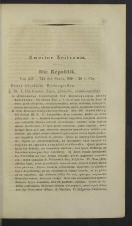 Zweiter Zeitraum. Die Republik.