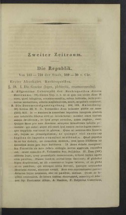 Zweiter Zeitraum. Die Republik.