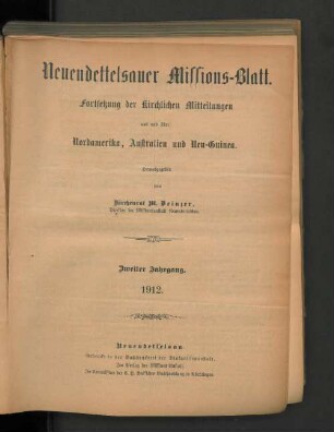 2.1912: Neuendettelsauer Missionsblatt