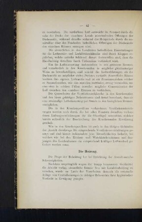 Die Heizung.