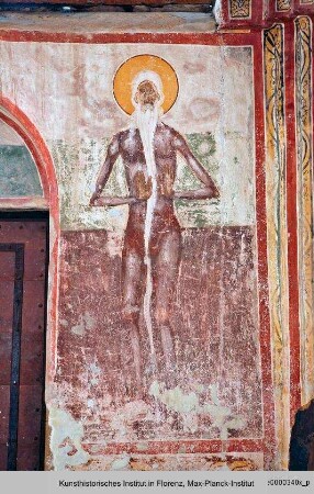 Die Ausmalung des Zentralraums der Nordkapelle : Der Heilige Onuphrius (?), Heilige