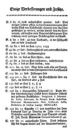 Einige Verbesserungen und Zusätze