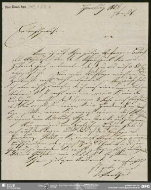 Eigenh. Brief von Friedrich Christoph Perthes an August Wilhelm von Schlegel, Hamburg, 28.09.1808