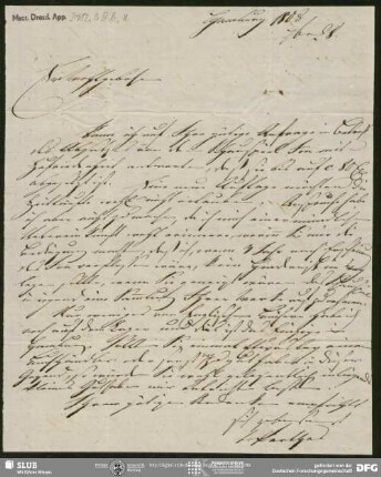 Eigenh. Brief von Friedrich Christoph Perthes an August Wilhelm von Schlegel, Hamburg, 28.09.1808