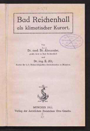 Bad Reichenhall als klimatischer Kurort