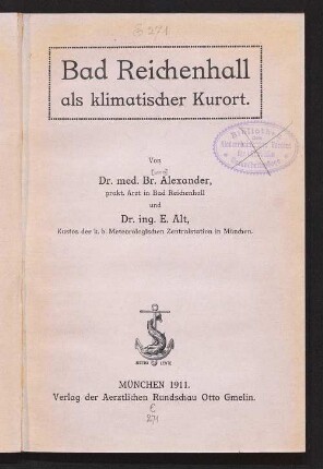 Bad Reichenhall als klimatischer Kurort