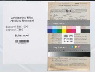 Entnazifizierung Adolf Boller, geb. 09.11.1894 (Bauinspektor)