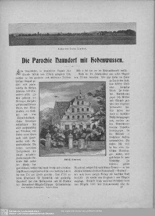 Die Parochie Naundorf mit Hohenwussen