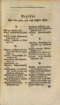 Beyträge zur Oekonomie, Technologie, Polizey- und Cameralwissenschaft. 6. 1782