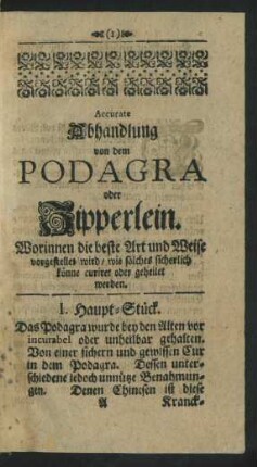 I. Haupt-Stück.